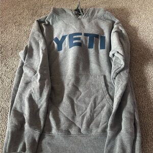 Yeti Charcoal Hoodie with Navy Logo
